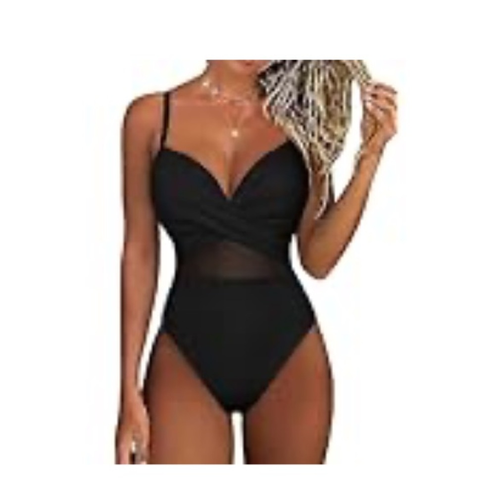 Elegant Black One-Piece Swimsuit